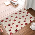 thumbnail image 4 of Rateoe Ladybug With Mushroom Pattern Flannel Door Mat Indoor Outdoor Entrance, Waterproof All-Weather Doormat,Fade Resistant, Low Profile Entryway Mat 16x24in, 4 of 7
