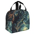 thumbnail image 2 of Fotbe Enchanted Forest Skull Path Bolsa Térmica con Estampado y Forro de Aluminio Grueso Bolsa de Almuerzo con Bolsillo Frontal para Hombres y Mujeres, Ideal para Trabajo, Escuela, 2 of 8