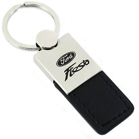 Ford Fiesta Keychain & Keyring - Duo Premium Black Leather