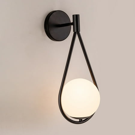 

Nordic Minimalist Glass Wall Lamp Creatives Staircase Corridor Lights Bedroom Home Hotel Decoration Nordic Minimalist Creatives Staircase Nordic Glass Wall Lamp Corridor Lights Bedside Lamp Black