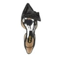 thumbnail image 2 of XYD Women Elegent Sparkle Folded Bowknot D'Orsay Pointed Toe Slip On Flats Wedding Bridal Comfort Shoes Size 8.5 Black, 2 of 4
