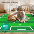 thumbnail image 4 of ODIKA 9'x12' Washable Area Rug Doormat Football Door Ground Layout Halfway Lines Stadium Soccer for Master Suite, California King, Under Bed, Non-Shedding, Easy Care, 4 of 7