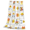 thumbnail image 3 of Bingfone Construction Equipments Worker Print Flannel Fleece Blanket Throw Blanket For Bed,Sofa,Couch,Travel,Camping(80"X60"), 3 of 9