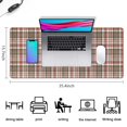 thumbnail image 5 of Long Mouse Pads for Desk,Red and Green Plaid Christmas Pattern Desk Mats on Top Of Desks, Desk Mouse Pad Extra Large with 3mm Non-Slip Base and Stitched Edge for Gaming,Office,Work,Home 35.4x15.7in, 5 of 5