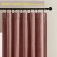 thumbnail image 4 of Cortinas Timeper, terciopelo, rosa salvaje, 27,4 cm de alto, 2 paneles, 4 of 7