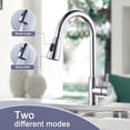 thumbnail image 3 of Kitchen Tap Extendible High Pressure Kitchen Tap 360° Swivelling Stainless Steel Mixer Tap Kitchen with Ceramic Cartridge Leak-Proof 2 Jet Types Chrome, 3 of 5