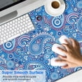 thumbnail image 2 of Long Mouse Pads for Desk,Blue Paisley Pattern Desk Mats on Top Of Desks, Desk Mouse Pad Extra Large with 3mm Non-Slip Base and Stitched Edge for Gaming,Office,Work,Home 47.3"x23.6", 2 of 6