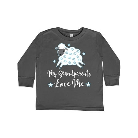 

Inktastic My Grandparents Love Me Grandson Gift Toddler Boy or Toddler Girl Long Sleeve T-Shirt