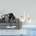 thumbnail image 2 of CarpNettore Modern Resin Bull and Swan Figurines Abstract Collectible Sculpture for Entryway Tabletop Desk Shelf Office Couple's Art Crafts Decoration, 2 of 8