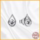 thumbnail image 1 of Pendientes asimétricos de Plata de Ley 925 para mujer, aretes con forma de corazón, brillantes, originales, regalo de moda, 1 of 4