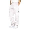 thumbnail image 2 of Evdexr Men's Cargo Sweatpants Drawstring Baggy Wide Leg Trousers 2026 Running Workout Elastic Waisted Sweats Breathable Lightweight Casual Pants with Pockets 3XL, 2 of 4