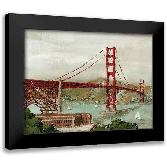 Cusson, Marie Elaine 14x12 Black Modern Framed Museum Art Print Titled - Golden Gate Bridge