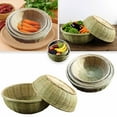 thumbnail image 1 of Natural Handwoven Kitchen Storage Tray for Fresh Fruits Vegetables and Bread Reusable Lightweight Desktop Organizer, 1 of 3
