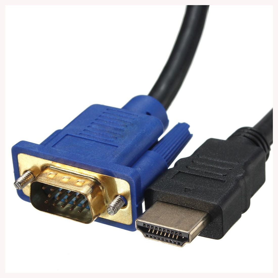 BLUE ELF HDMI to VGA Adapter Cable 6ft/1.8m Gold-Plated 1080P HDMI Male to  VGA Male Active Video Converter Cord for Notebook PC DVD Player Laptop TV