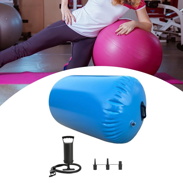 Rodillo de aire para gimnasia, equipo de entrenamiento de barril, entrenador de resorte para espalda, rodillo inflable para coordinación corporal 0.6mx0.8m