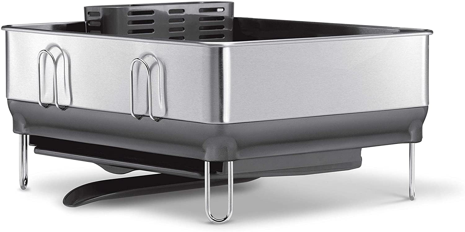 Simplehuman Compact Steel Frame Dish Rack Brushed Stainless Steel Gray :  Target