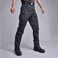 thumbnail image 2 of Dwellite Men's Pants Cargo Pants Lightweight Casual Summer Hiking Outdoor Work Trousers with Zipper Pocket Gray XL, 2 of 5