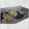 thumbnail image 5 of Spa Soft Flannel Fleece Throw Blanket, Composition Bamboo Tree Floor Mat Orchid Stones Wellness Greenery, Cozy Plush for Indoor and Outdoor Use, 50" x 70", Charcoal Grey Lime Green, by Ambesonne, 5 of 5