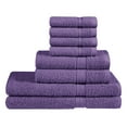 thumbnail image 5 of Beauty Threadz 100% Cotton 8-Piece Towel Set - Plum - 2 Bath Towels, 2 Hand Towels, and 4 Washcloths - Super Soft, High Quality, High-Absorbent, and Fade-Resistant. (400 GSM), 5 of 5