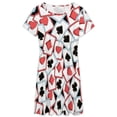 thumbnail image 3 of Playing Cards Heart Short Sleeve Dress Women Summer Evening Dresses Ladies Sundress, 3 of 7