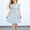 Light Blue, variant on Crunowin Girls Summer Dress Sleeveless Round Neck Linen Look Flutter Sleeve Detail Kids Casual Summer Dress Coffee Size 6/7