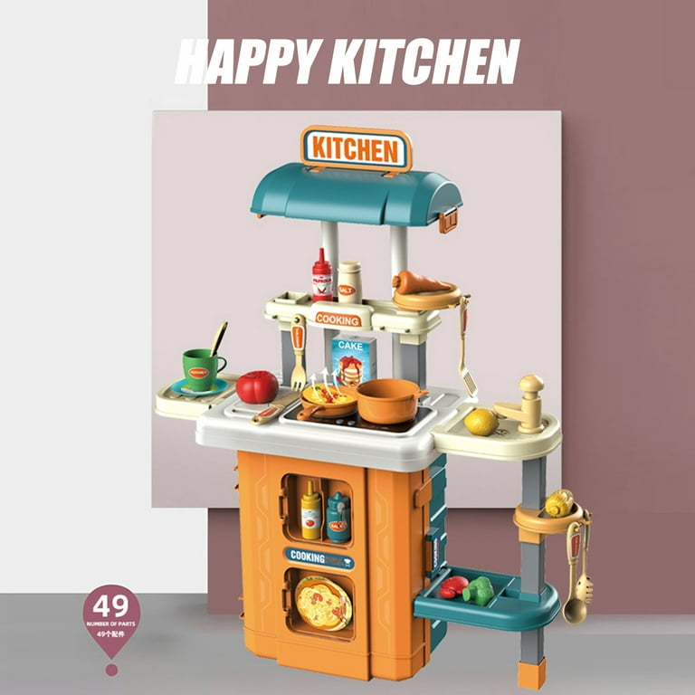 49PCS Simulation Kitchen Utensils Toys Children Mini Kitchen Toy
