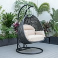 thumbnail image 2 of 2 Person Hanging Egg Chair - Outdoor Patio Swing Seat - Wicker Porch Chair - Comfortable Seating, 2 of 5