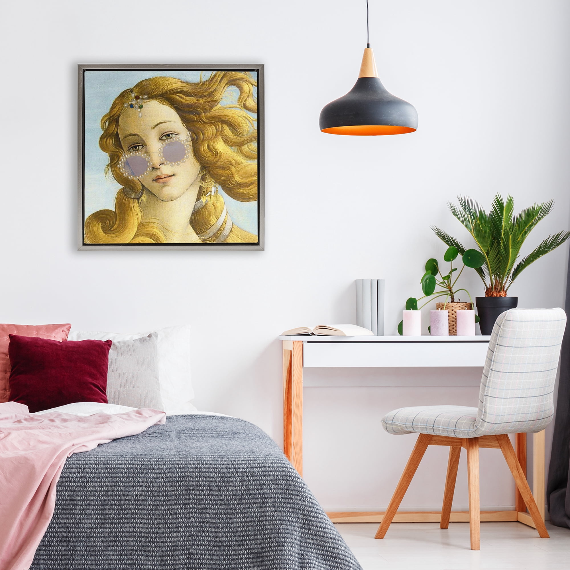 Stupell Industries Modern Day Venus Shades Gray Framed Floater Canvas Wall Art, design by Grotto Studios