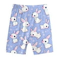 thumbnail image 4 of Easter Outfits for Toddler GIrl 4T-5T Short Sleeves Bunny Suit Cute Cartoon Graphic Tees Shirts Soft and Comfortable Pullover Tops Pants 2 PC Kids Clothes Z08-Sky Blue 3-4 Years, 4 of 7