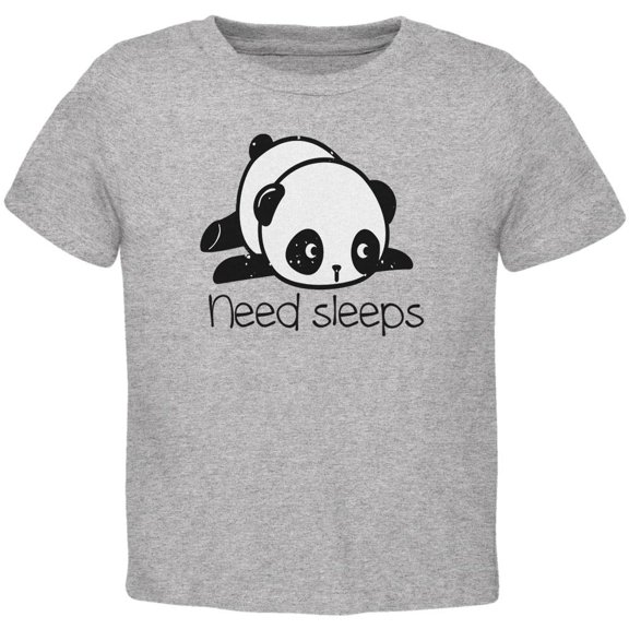 Panda Need Sleep Toddler T Shirt Heather 2T
