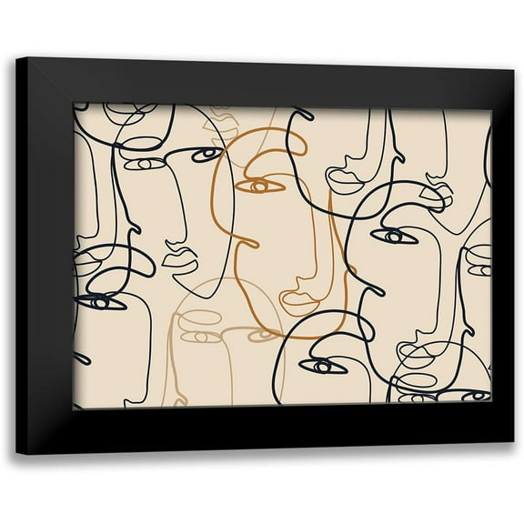 BRAUN Studio 14x11 Black Modern Framed Museum Art Print Titled - Profils