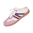 thumbnail image 3 of Womens Vintage Color Block Casual Sneakers Black White Faux Suede Non Slip Gum Rubber Sole Lace Up for Walking Commute Daily Wear Ladies Shoes 42, 3 of 8