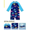 thumbnail image 4 of weVSwe Toddler Swimwear for Boys, 0-3 Years, UPF 50+ Sun Protection, Zipper Closure, Tropical Plant Print, Ideal for Swimming & Beach Activities, 4 of 7