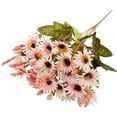 thumbnail image 2 of PPKVUFD 1 Bundle Fake Mums Artificial Fall Flowers for Outdoors Silk Daisy Floral Faux Mum Plants for Home Decor Indoor Outside Porch Pots Planters Potted Decorations, 2 of 9