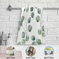 thumbnail image 4 of Eucalyptus Leaves Kitchen Hand Towels 2 PCS, Watercolor Green Flowers Fingertip Bath Towels Ultra Soft and Highly Absorbent, Decorative Face Towels Dish Washcloths, 28.3"x14.4", 4 of 4