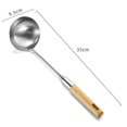 thumbnail image 3 of JGJJUGN Stainless Steel Wooden Handle Spoon Cooking Utensil Durable Large Soup Spoon Easy to Clean for Household Kitchen Use, 3 of 7