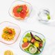 thumbnail image 4 of Plato de frutas Plato decorativo cuadrado Plato de frutas for el hogar Cocina Hotel Restaurante Plato de refrigerios Plato de dulces Juego de 4, 4 of 7