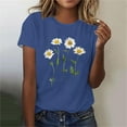 thumbnail image 3 of Otvok Summer T-Shirt Fashionable Women's Casual Pullover Printed Short Sleeve Round Neck Blouses Tops, 3 of 6