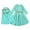 Green, variant on Lindreshi Baby Girl Clothes Girls Long Sleeve Solid Color Round Neck Dress Lace Turban Two Piece Muslim Children's Clothing