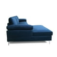 thumbnail image 4 of Sectional Sofa Couch with Left Hand Facing Chaise, L-Shaped Couch with Modern Velvet Fabric, 4 of 7