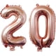 thumbnail image 1 of Decoración de Aniversario de 20 Años, Globos de Fiesta Globos de Números de 20 Años Globos de Números para 20 Aniversario de Boda Decoración de Fiesta de Cumpleaños Globos de Helio (20 Oro Rosa), 1 of 5