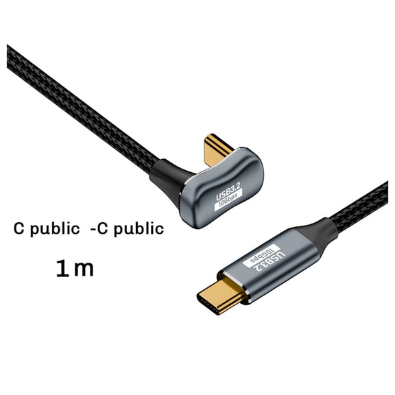 PD 100W USB C to Type C Elbow OTG Data Cord Cable USB 3.2 Gen 2 10Gbps Data Sync 5A Power Delivery 4K60Hz,I