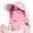 czb# Pink114, variant on CUZIBR Women'S Summer Sun Hat Solid Color Adjustable Strap Large Wide Brim Beach Caps Foldable Cover Neck Flap Soft Top Travel Outdoor Vacation Uv Protection Hiking Fishing Hat,Blue,One Size