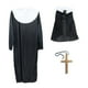 thumbnail image 1 of Disfraces de Halloween, disfraz de monja, túnica, pañuelo para la cabeza, gran cruz dorada, traje para mujer, 1 of 7