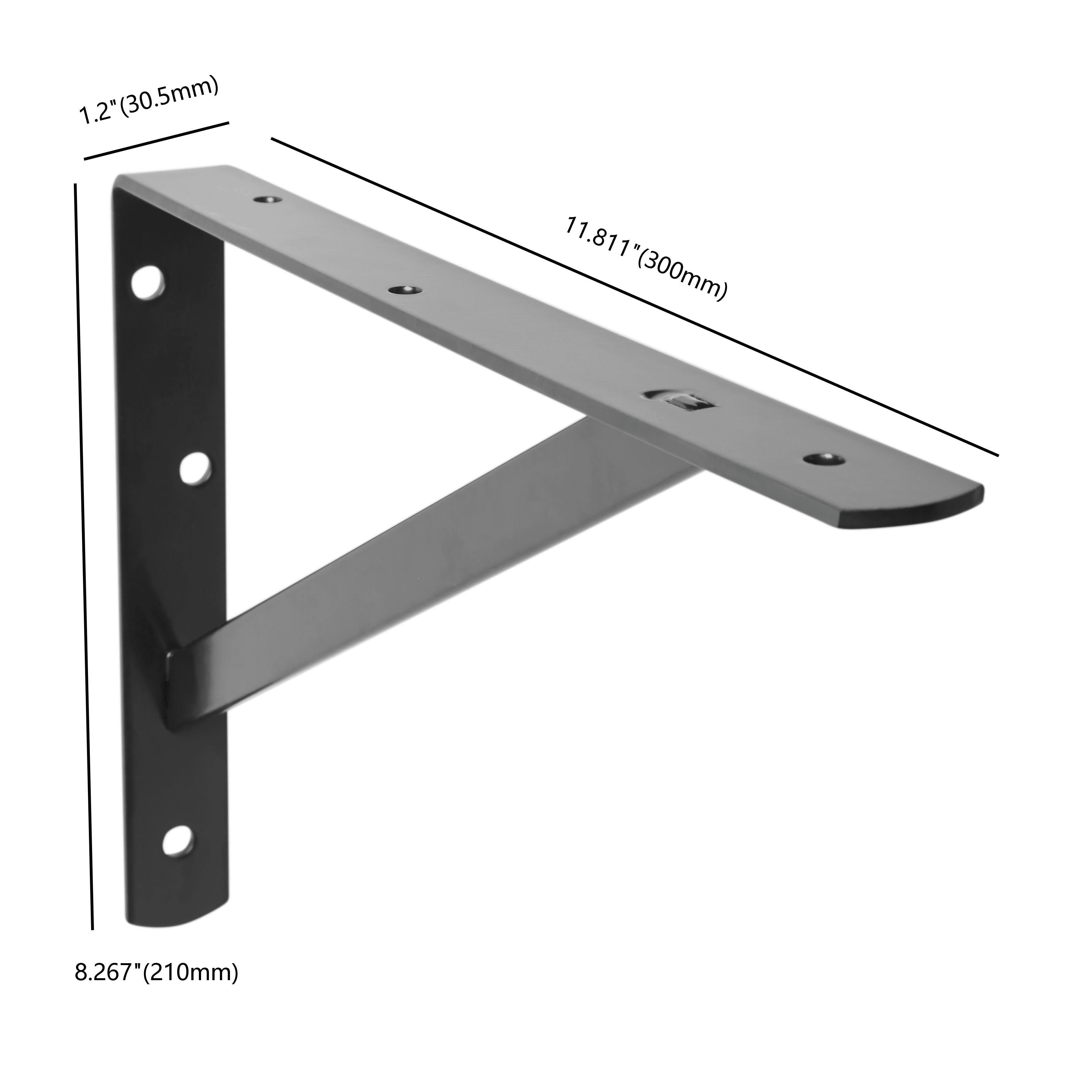 Hyper Tough 8 inch x 12 inch Heavy Duty Bracket Black
