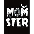 thumbnail image 2 of Camiseta para mujer verano1pc Women'S Casual Crew Neck T-Shirt with Geometric Monster Bat Print, Polyester Knit Fabric, Medium Stretch, All-Season Comfort FitFather's Day, Mother's Day, New Year, Sp, 2 of 6