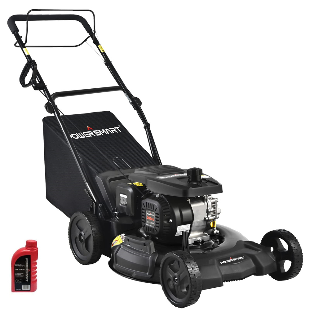 Gas Powered Lawn Mower, PowerSmart 21 Inch Self Propelled Gas Mower
