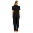 thumbnail image 7 of Women's Maternity Nursing Pajamas Sets Breastfeeding Sleepwear Short Sleeve 2 Pcs Top and Pants Set, 7 of 7