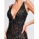 thumbnail image 5 of Vestido largo BELLA BARNETT brillante con cuello en V transparente, negro, 5 of 5