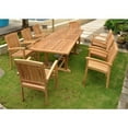 thumbnail image 3 of Teak Bahama Stackable Sahara 9-Pieces Rectangular Dining Set B, 3 of 3